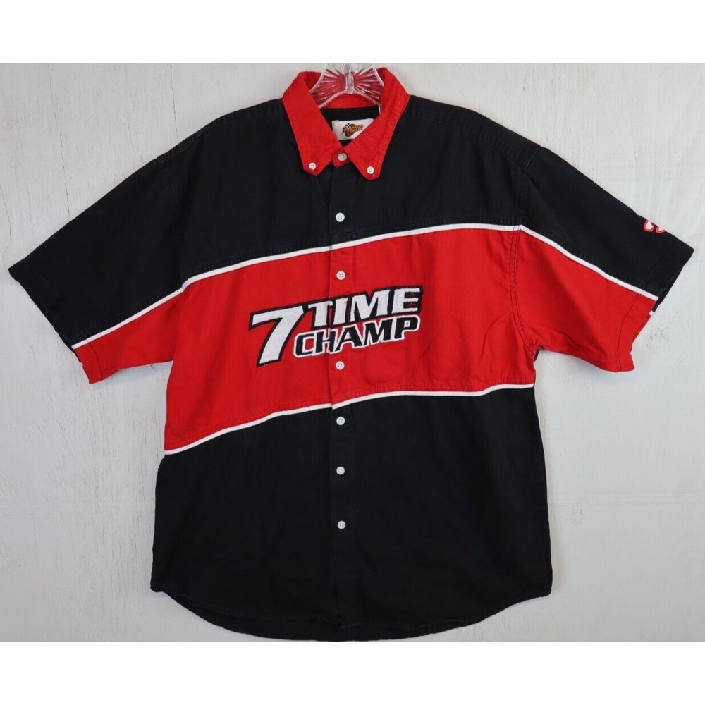 Dale Earnhardt 7 Time Champion Winners Circle Button Down Shirt Size L Vintage